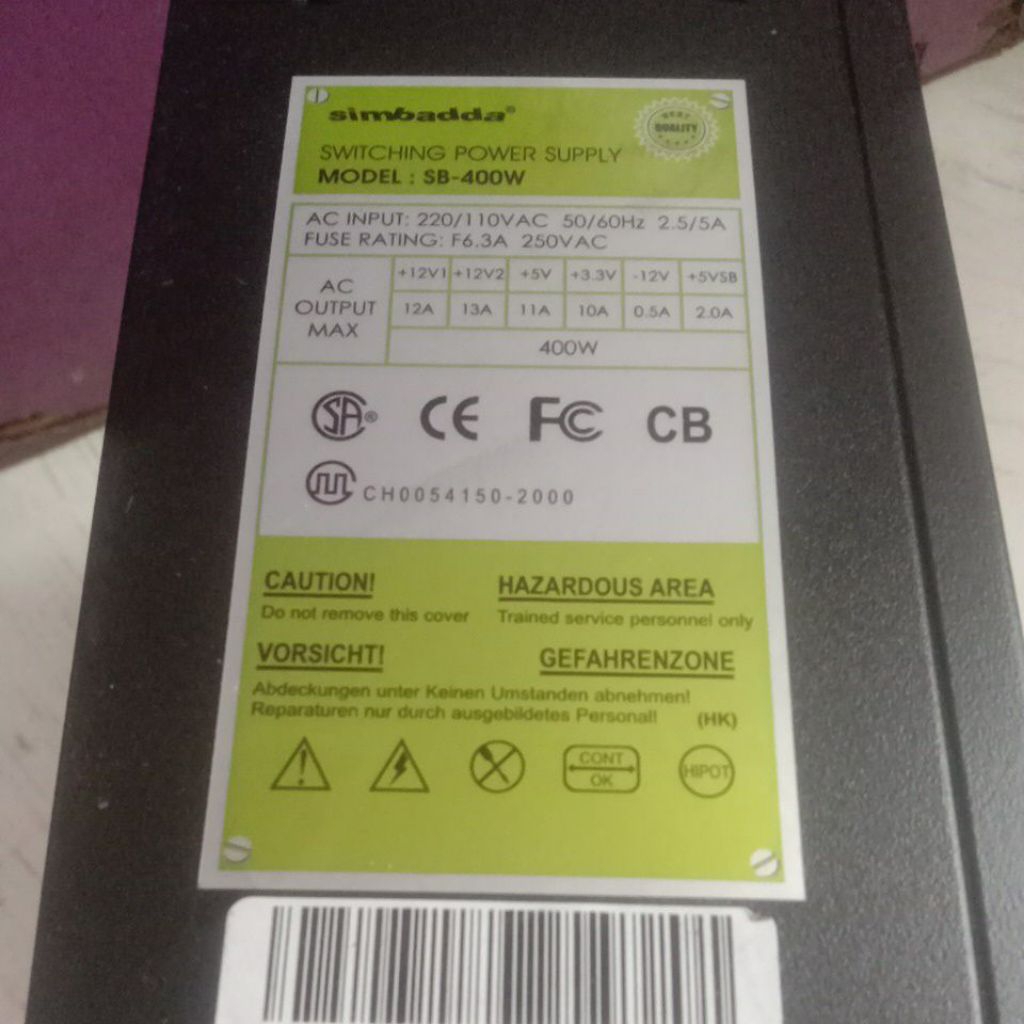 PSU SIMBADDA 400WATT CASING HITAM