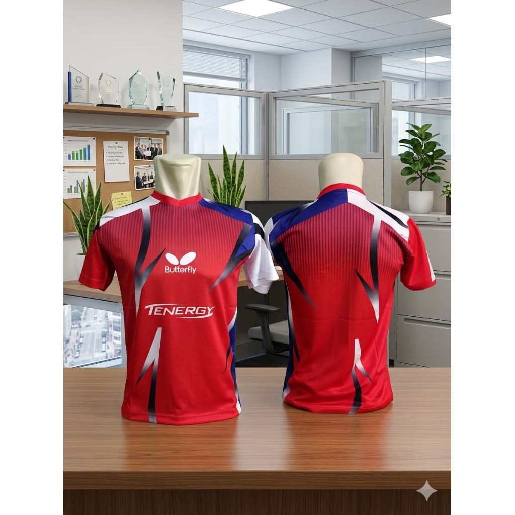 KAOS JERSEY PINGPONG BUTTERFLY TENERGY RED