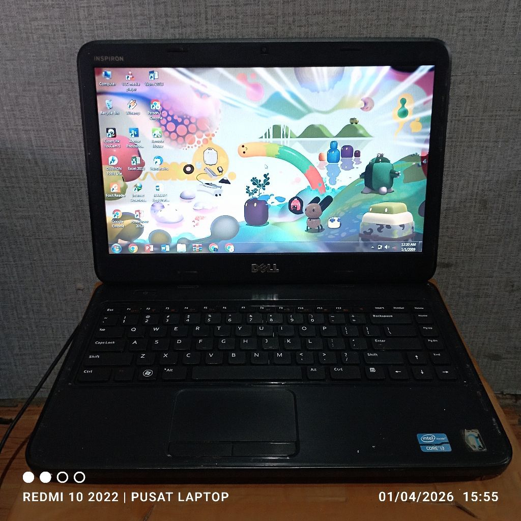 Laptop Dell Inspiron N4050 Intel coreTM i3 Lcd14in Mesin Normal tested unit gak ada carger