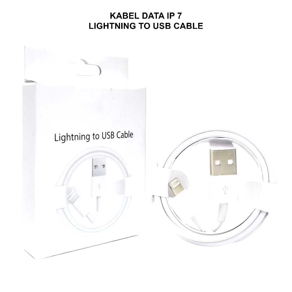 Kabel Data Iphone 7 8 X XR XS max cable USB A to Lightning Original Garansi Resmi