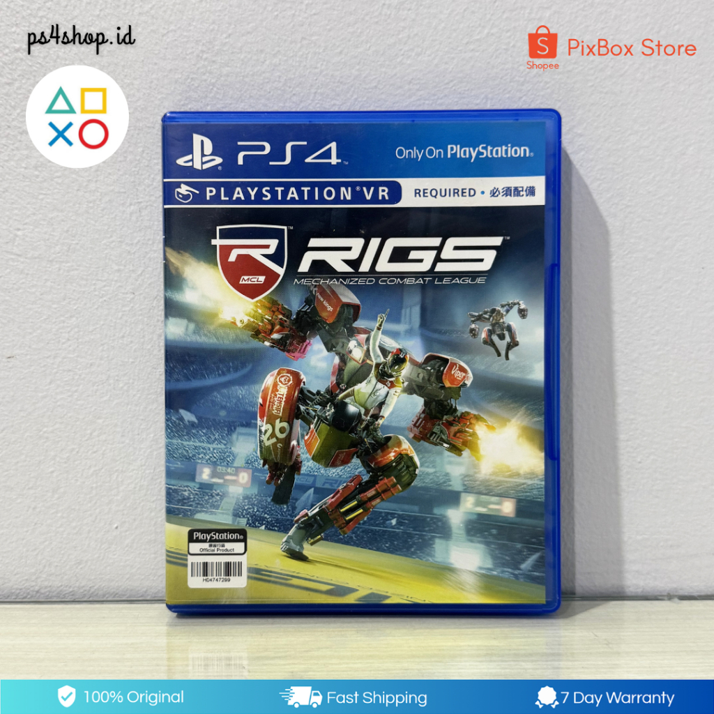 RIGS Mechanized Combat League PS4 Original Second Bekas | Game Disc VR Mecha Shooter Arena