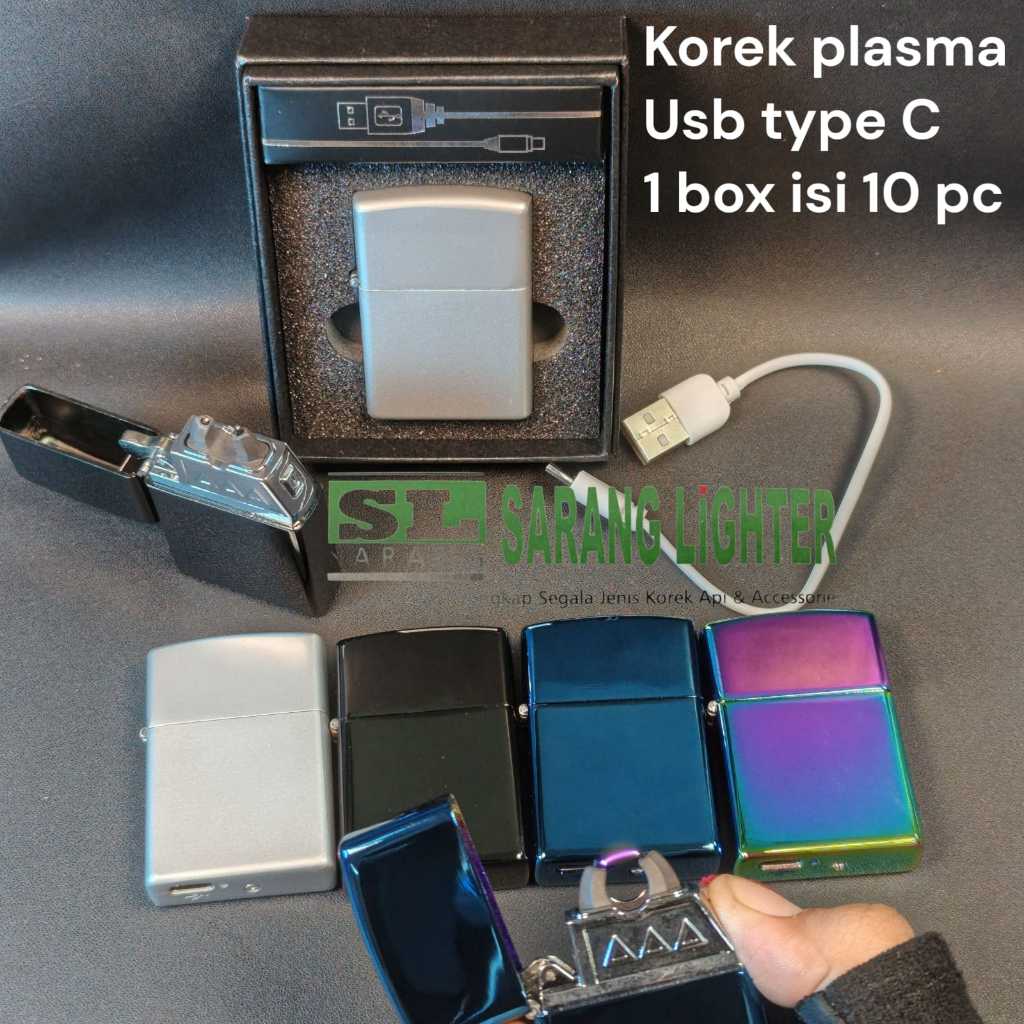 BISA COD Korek Api USB Elektrik Plasma Klasik Polos 3339