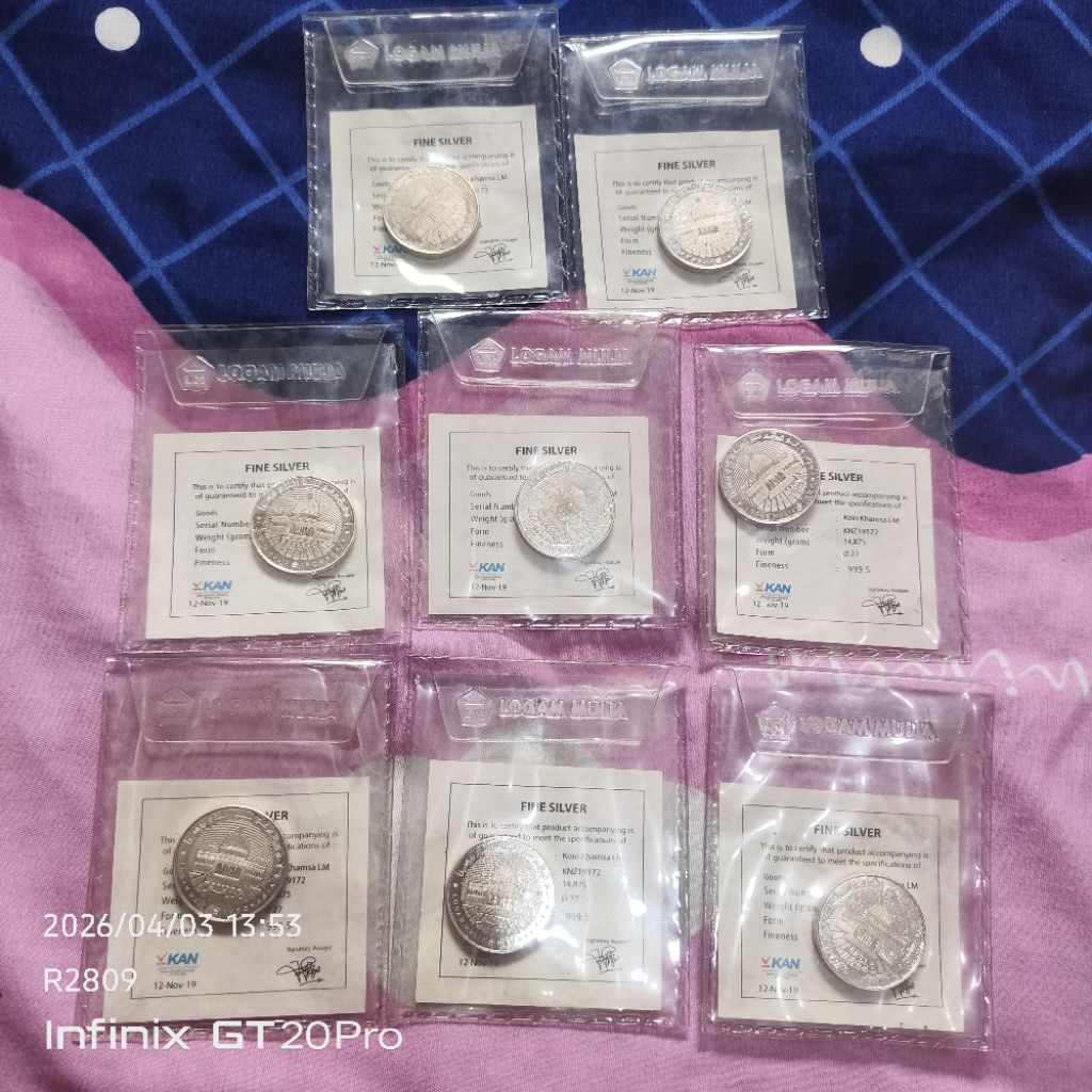 Koin 5 Dirham Fine Silver Original 2019