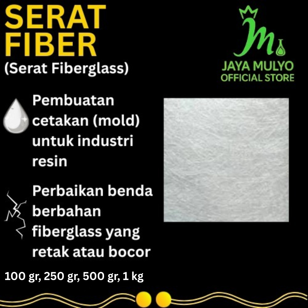 Serat Fiber 500 gr / Serat Fiberglass / Mat Fiber