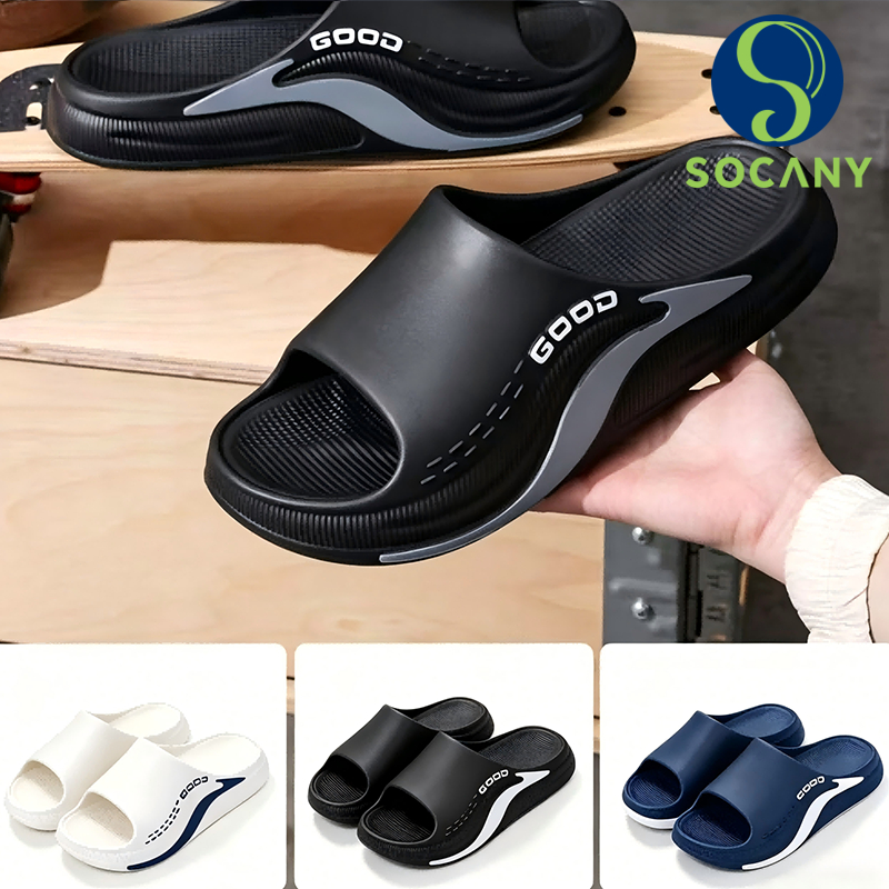 Socany Sandal Murah Slop Pria Empuk EVA Sol Karet Non-Slip Kaki Fleksibel dan Nyaman
