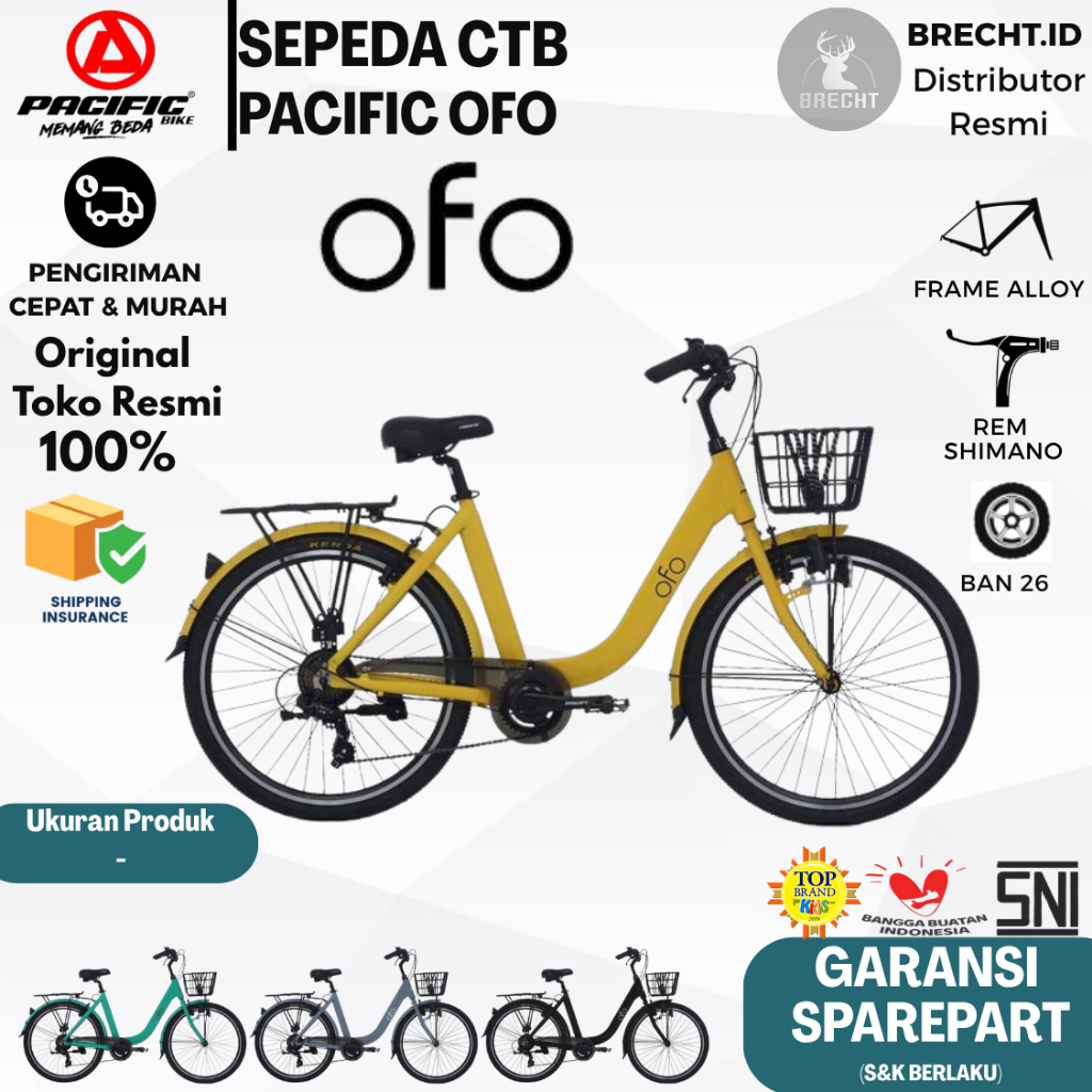 Sepeda Mini City Bike CTB OFO 26 Alloy Original By Pacific READY STOCK