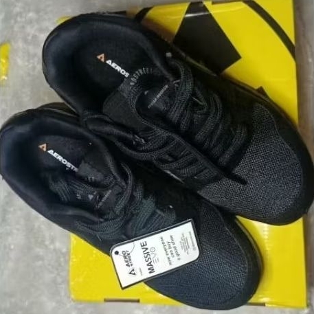 SEPATU AEROSTREET HITAM SEPATU SEKOLAH KERJA UKURAN 37