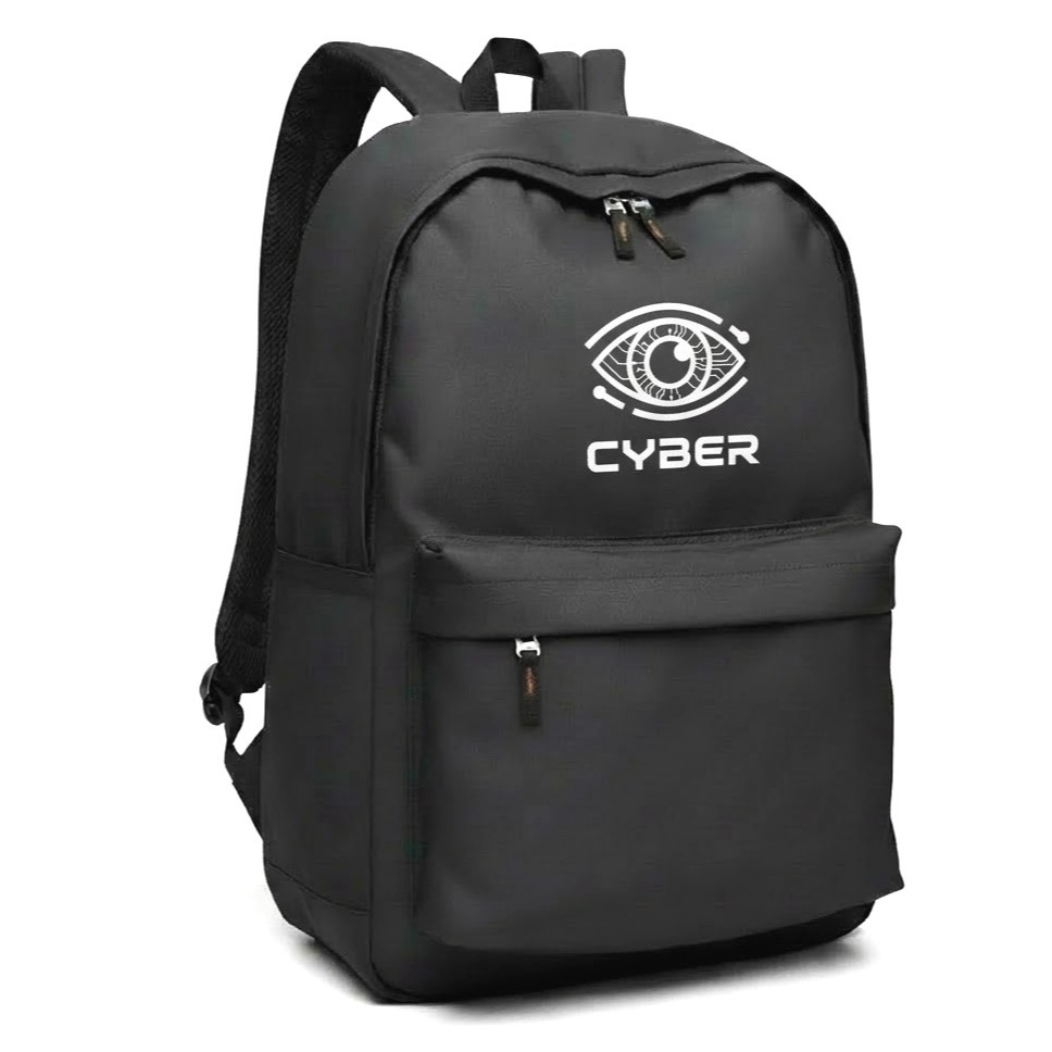 Tas Ransel Pria Backpack Distro CYBER Eye - Tas Sekolah SMP SMA Kuliah Kerja Cowok Keren Aesthetic T