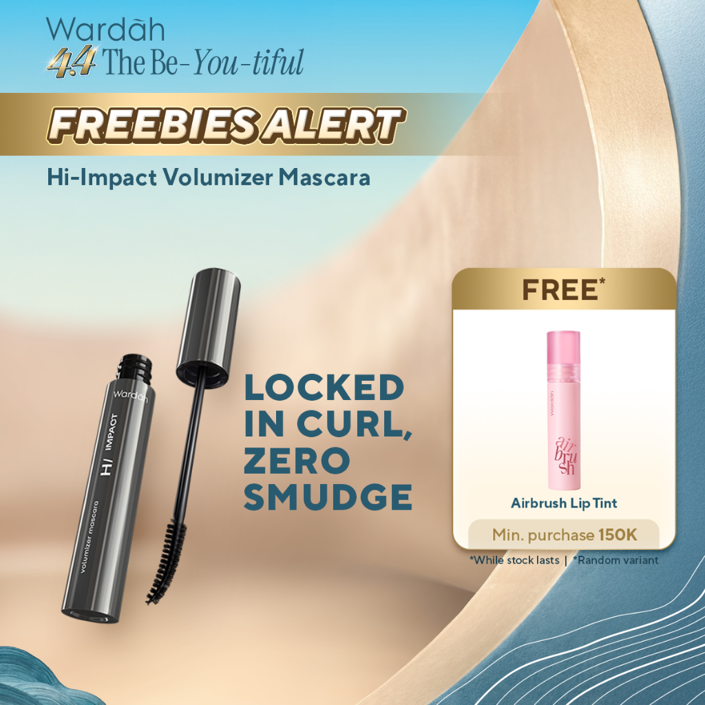 NEW WARDAH Mascara Hi-Impact Volumizer Mascara 13X Volume & Curl Effect - Mascara Waterproof - Maska