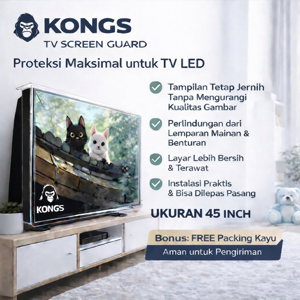 Pelindung layar TV 45 inch Screen protector tv LED screen guard tv LED monitor