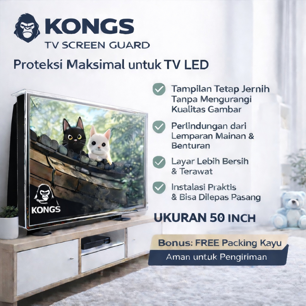 Pelindung layar TV 50 inch Screen protector tv LED screen guard tv LED monitor