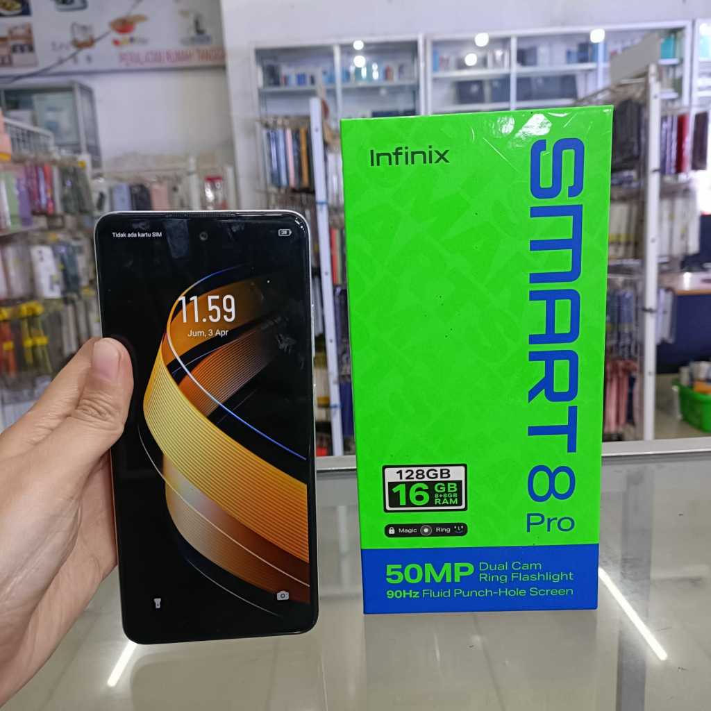 INFINIX SMART 8 PRO 8/128GB SECOND SEKEN BEKAS RAM 8 INTERNAL 128