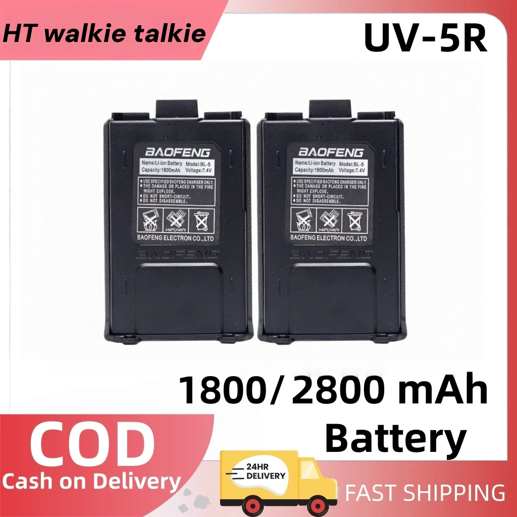 COD Battery HT UV5R walkie talkie Baterai HT UV5R UV 5R 1800mAh/2800mAh Batre HT UV5R Batrei HT UV5R