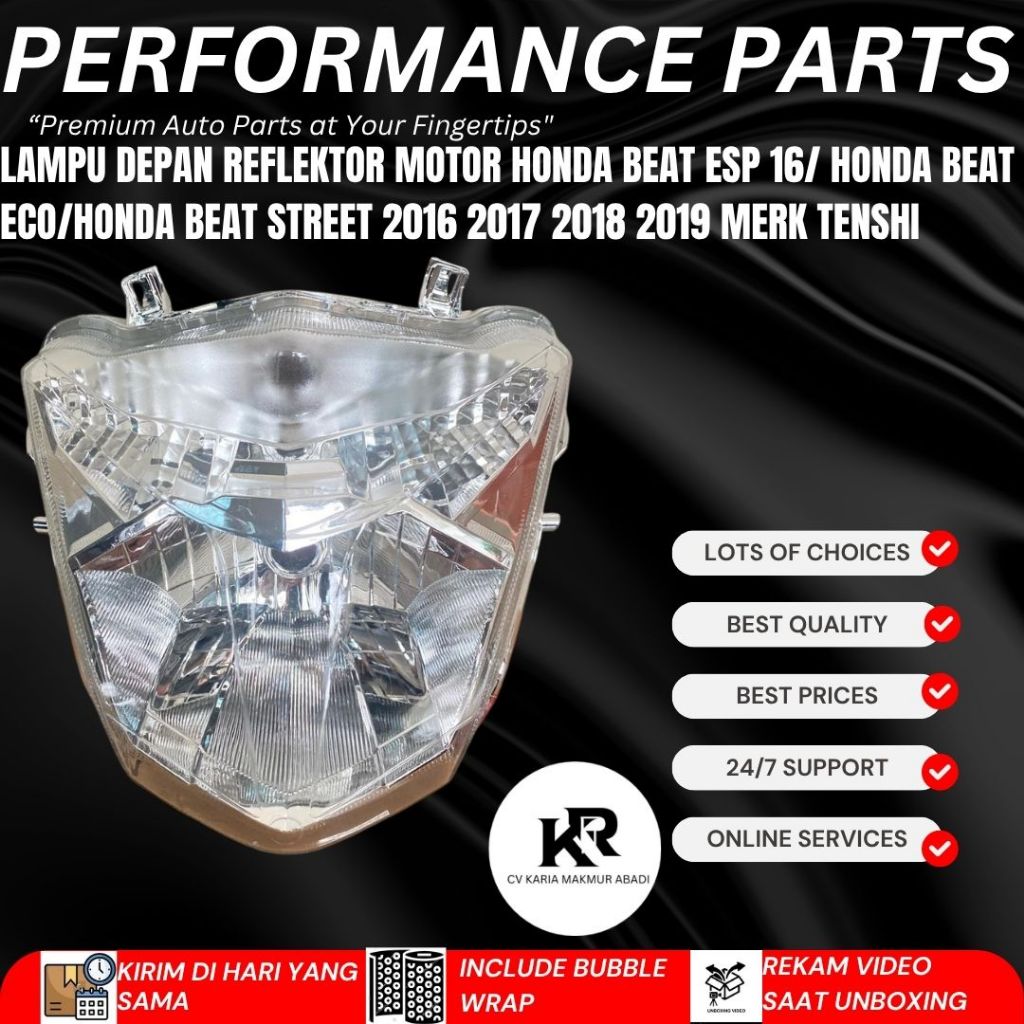 LAMPU DEPAN BEAT NEW  ECO ESP STREET K81 2016 2017 2018 2019 HEADLAMP REFLEKTOR SATU SET MIKA PNP - 