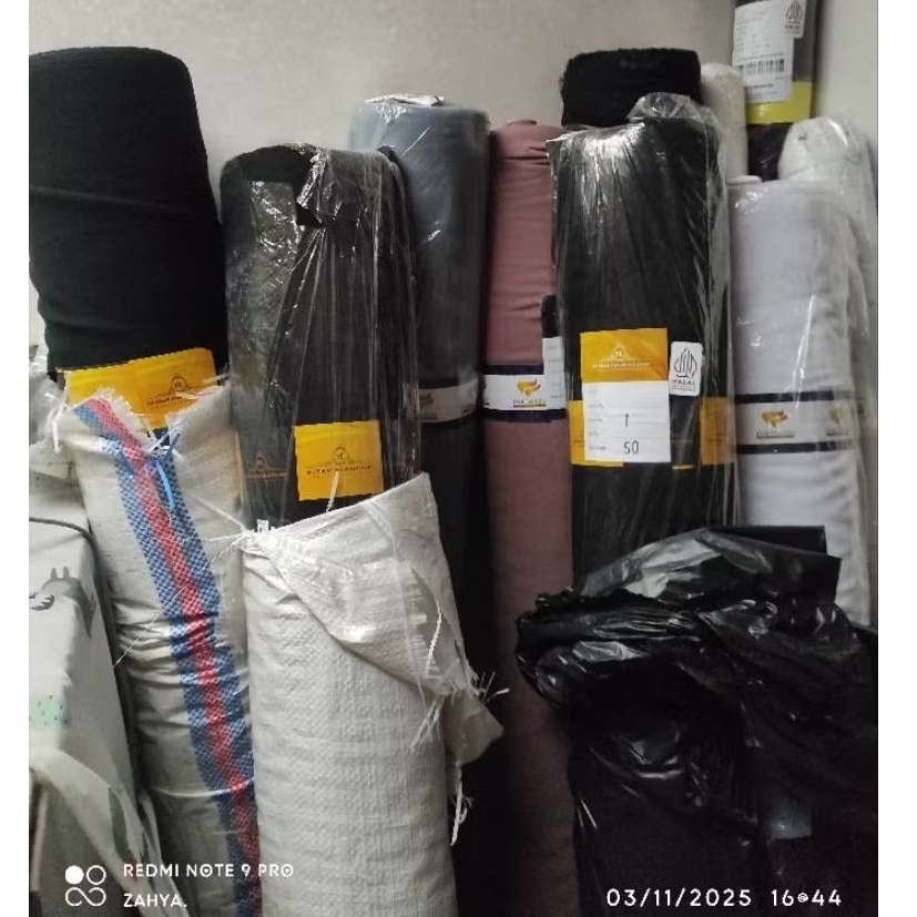 Kain Fortaleza ROLL jetblack dan 45WARNA butikzahya