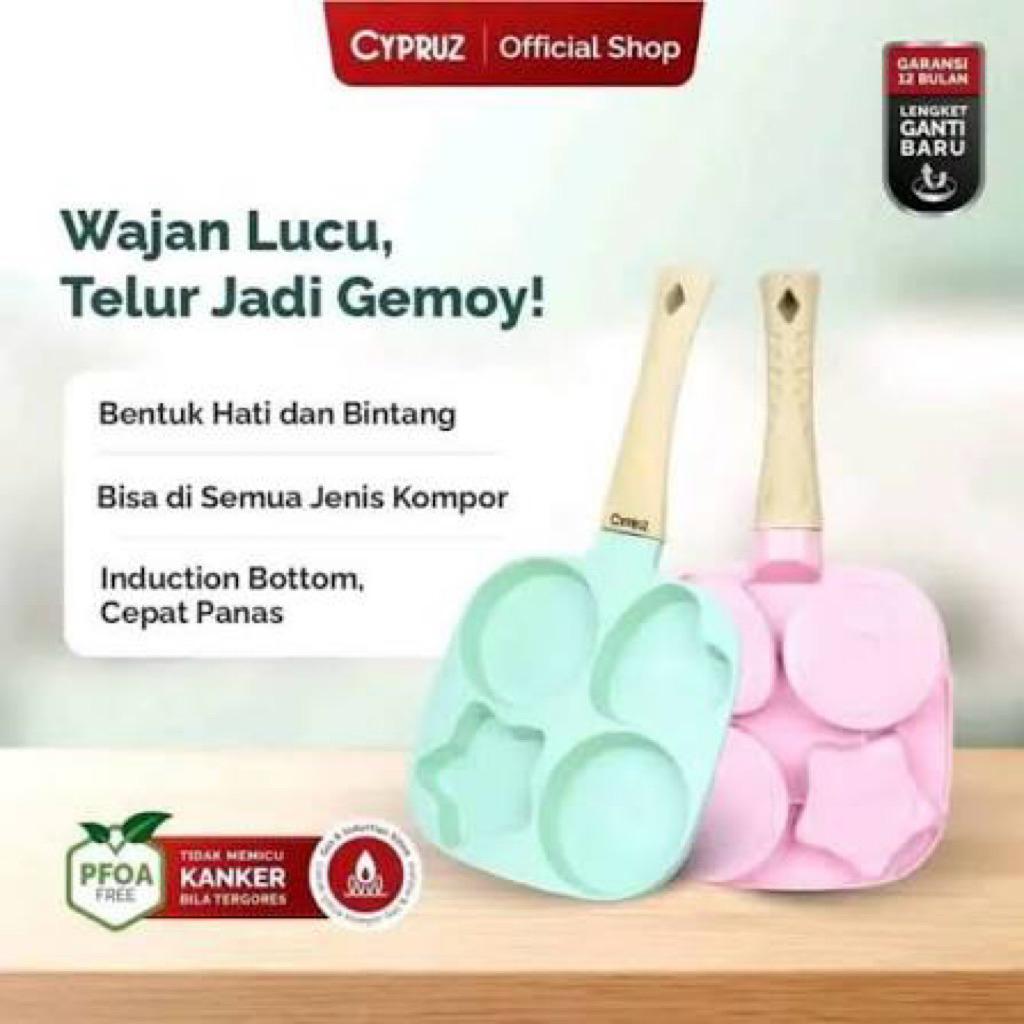 Cypruz Egg Pan Pink
