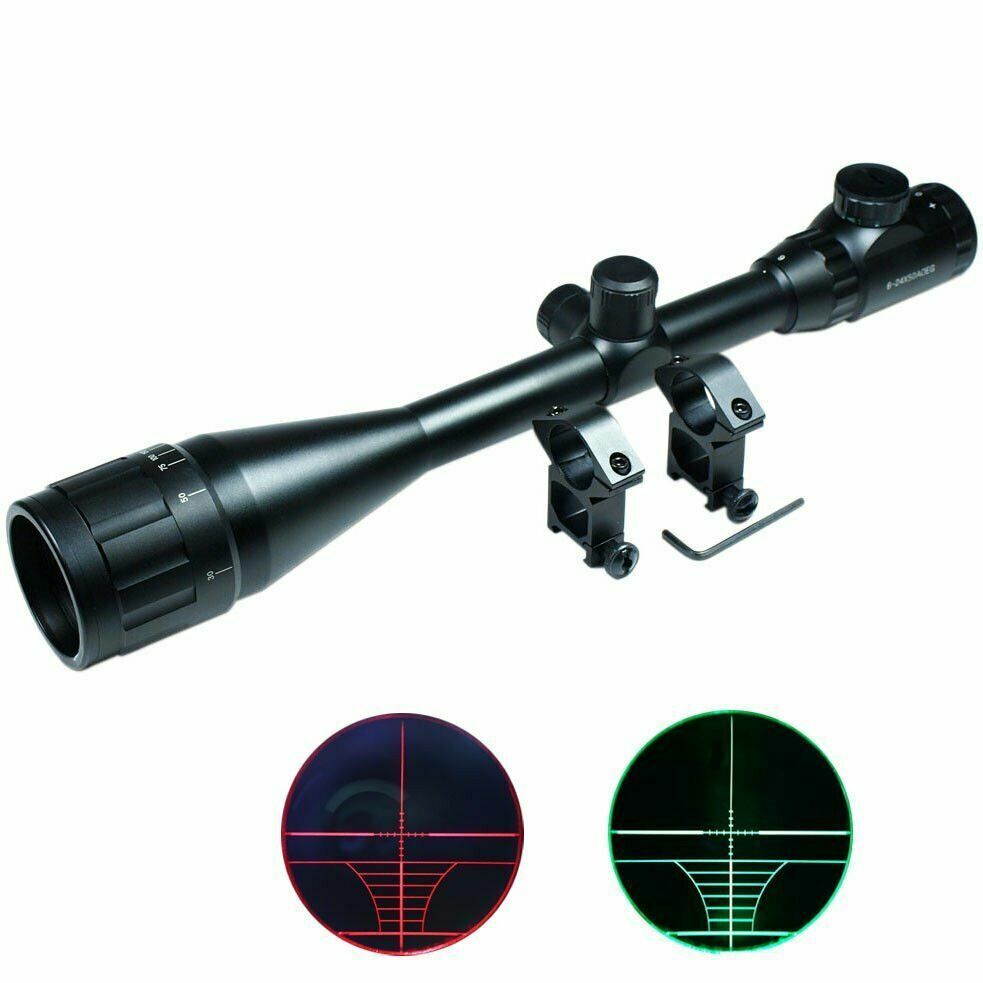 Teleskop B-NELL 6-24x50 AOEG Sniper Jarak Jauh – Riflescope Senapan PCP Jernih Pilihan Varian Spike 
