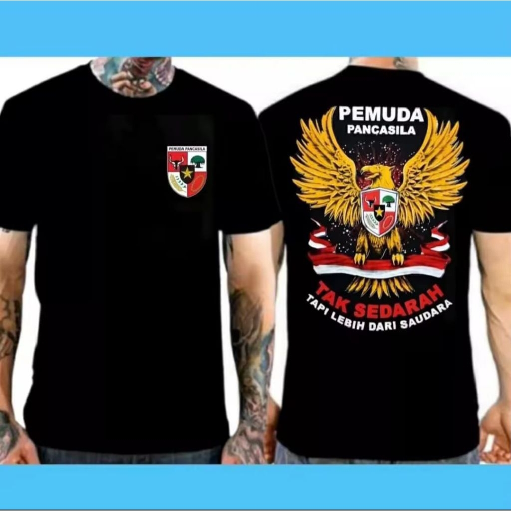 KAOS PEMUDA PANCASILA TAK SEDARAH TAPI LEBIH DARI SAUDARA MOTIF MERAH PUTIH
