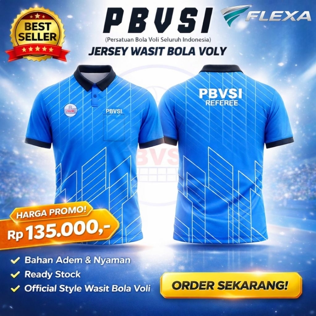 JERSEY PREMIUM HARGA PROMO BAJU POLO PBVSI BERKUALITAS BAJU WASIT VOLLEY BALL