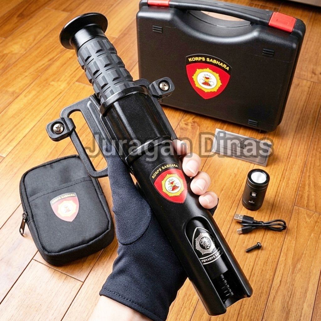 Sepaket Sarung Holster Baton Stick Jatah POLRI Brimob Sabhara / Stik Baton POLISI Original