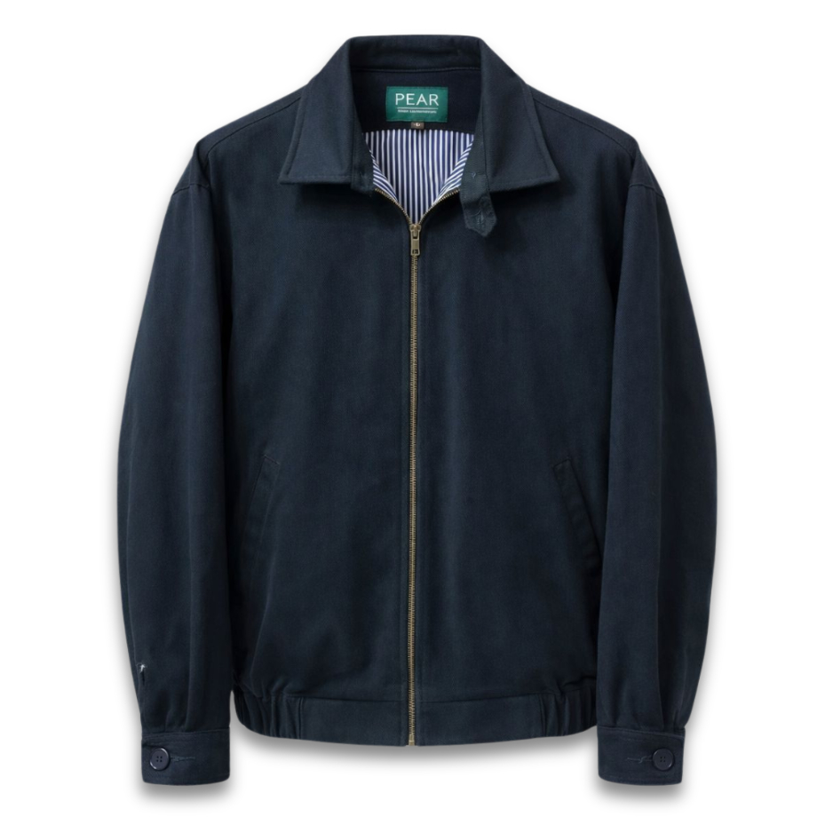 PEAR Classic Harrington Jacket – Navy Blue