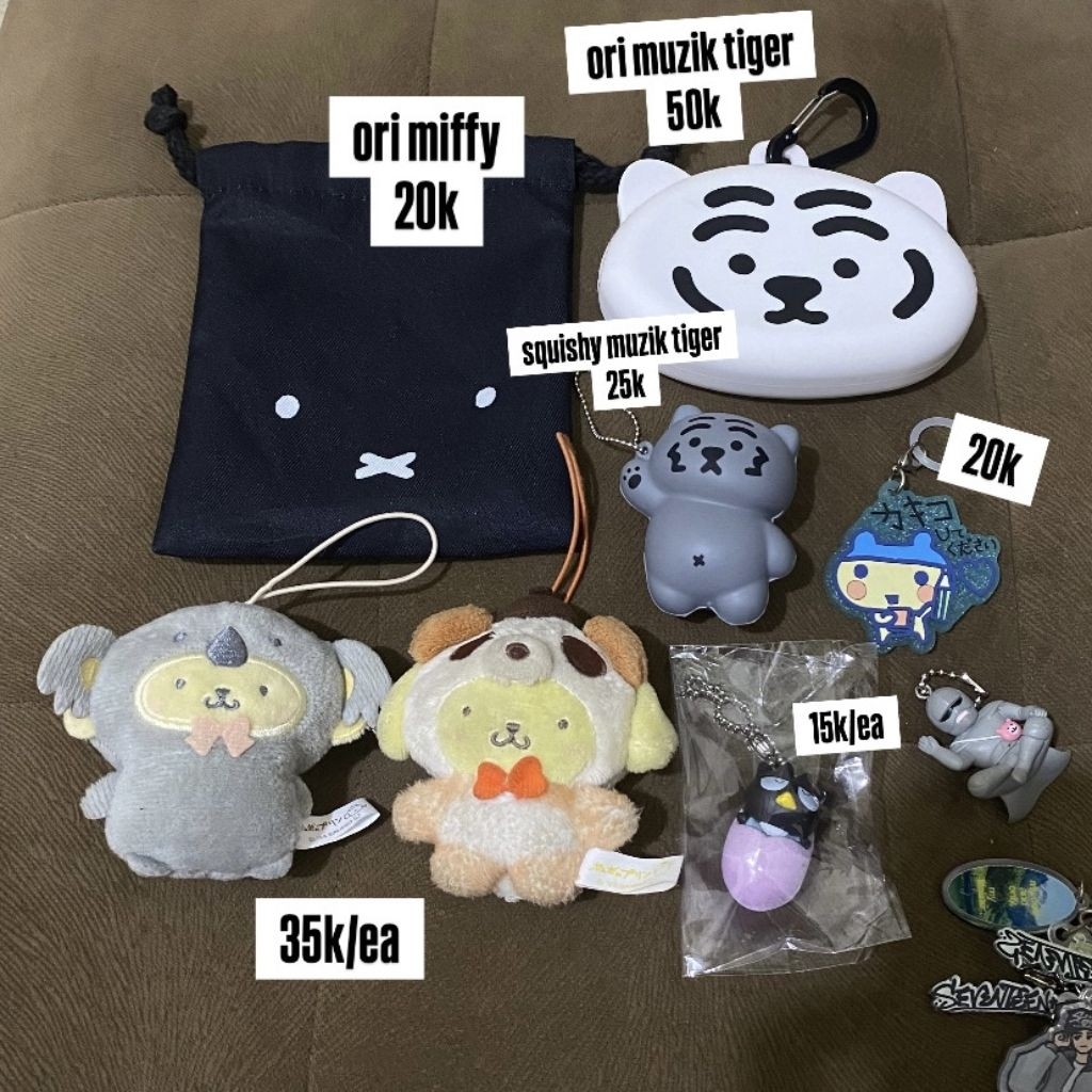 READY BISA COD TRINKETS SANRIO KEYCHAIN MIFFY TAMAGOTCHI BATDZ MARU MUZIK TIGER CHIIKAWA DOLL PLUSH 