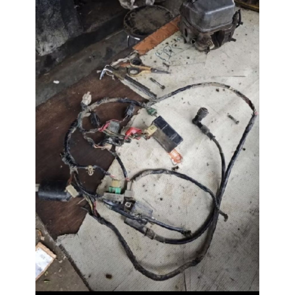 Kabel body fullset CDI ECU kiprok siap pasang motor Honda Beat karbu original copotan