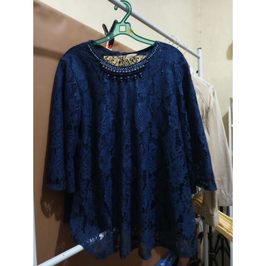 KEBAYA BRUKAT + ROK KEBAYA KARET (PRELOVED)