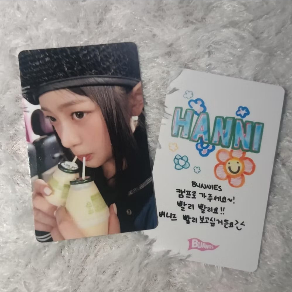 Hanni Banana Milk Bunnies Camp Photocard (Unofficial)