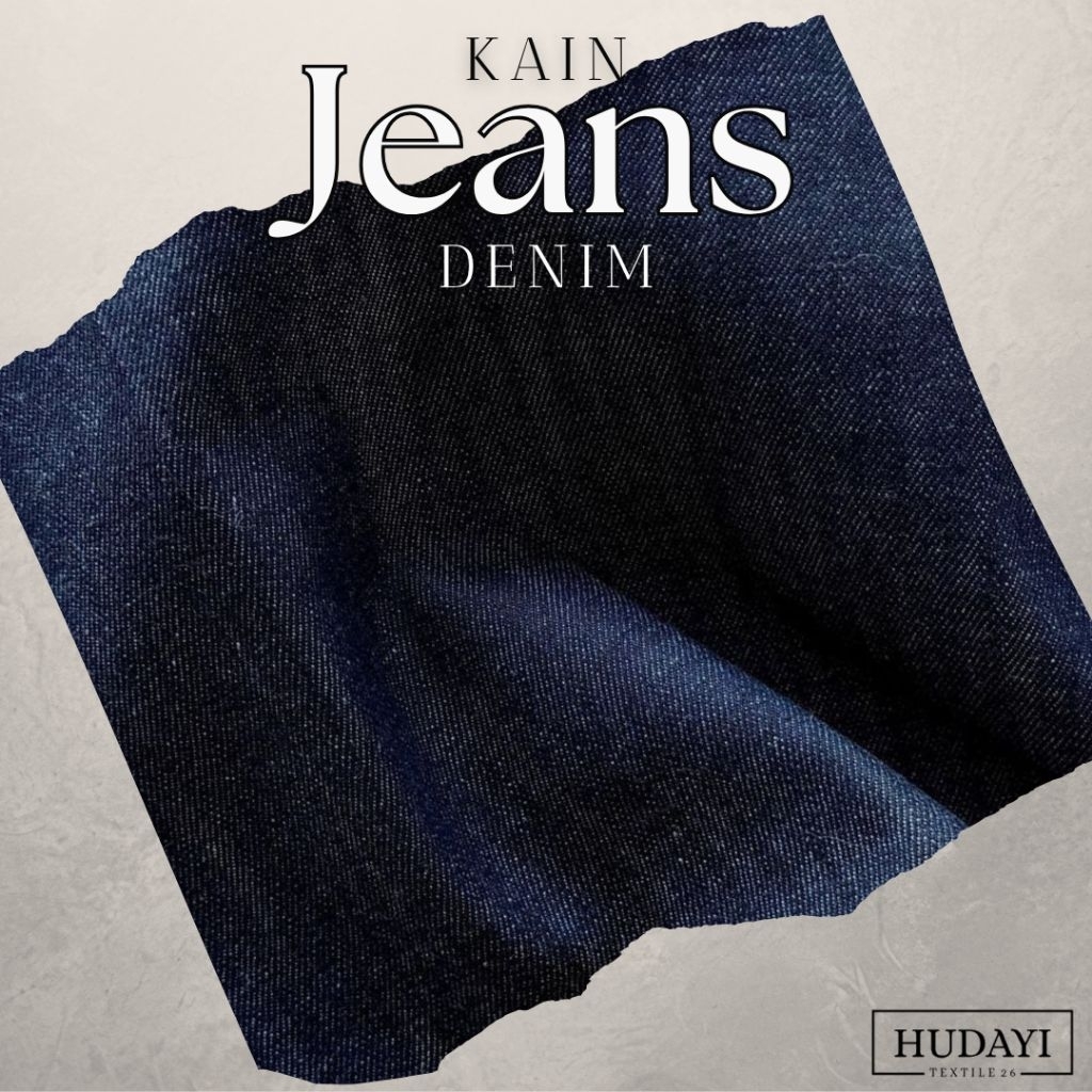 Kain Jeans Denim Meteran Bahan Untuk Jaket Celana Topi Tas