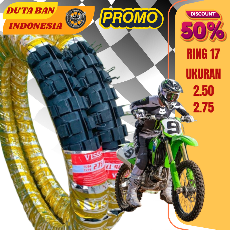 Ban Motor Cross Trail Ring 17 Ukuran 2.50 - 2.75 - Ban tahu Trail Honda Yamaha Kawasaki vulkanisir t