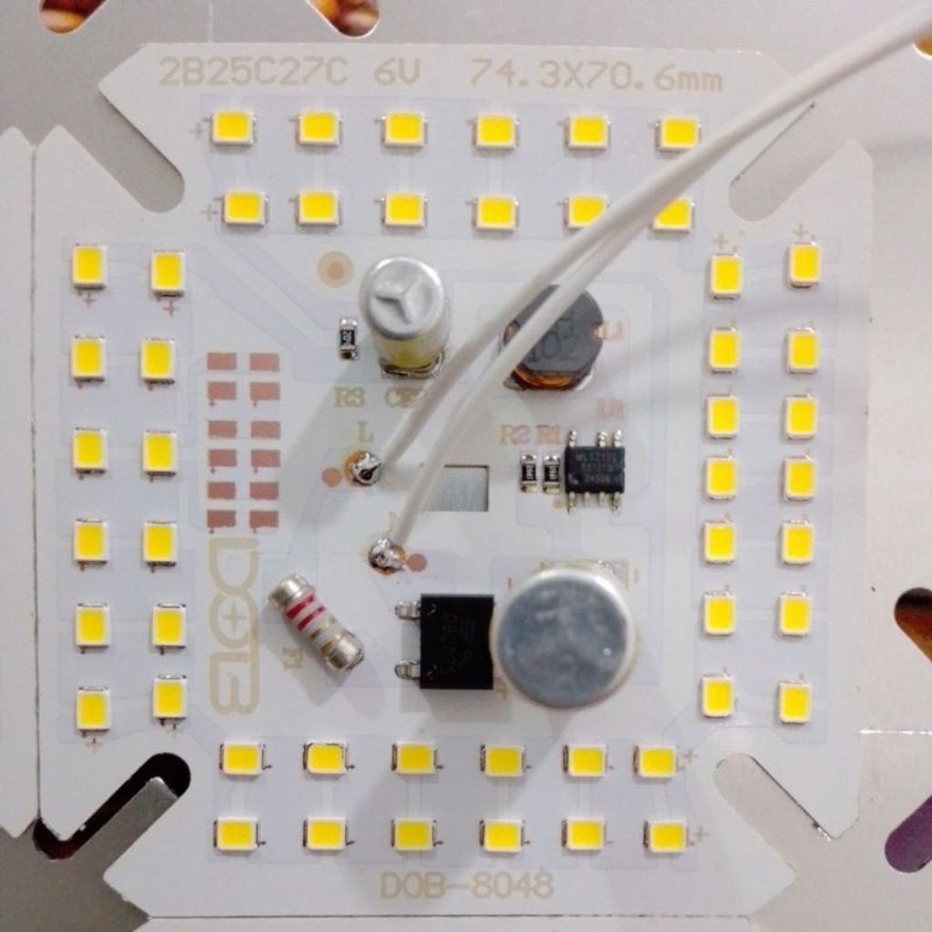 PCB Lampu LED AC PERSEGI/KOTAK 30 40 50 60 Watt 6v Pengganti Lampu Led Modul Mesin Lampu Led