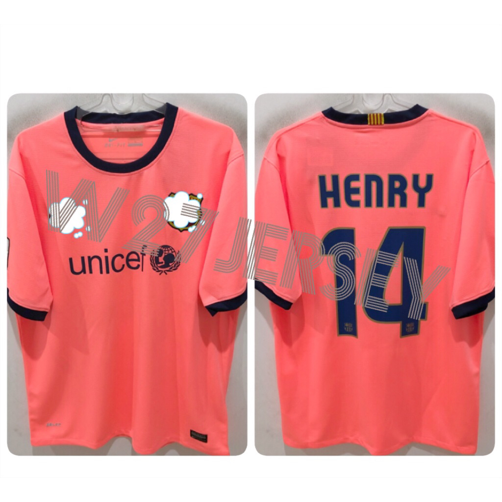 JERSEY RETRO - BARCELONA 3RD 2009-2010 name player Henry + Patch Laliga