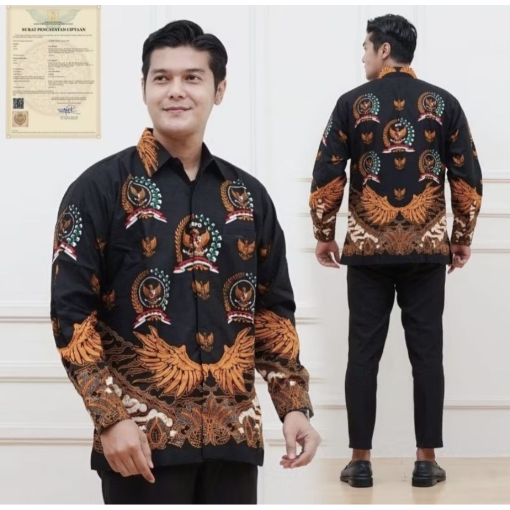 Seragam batik BPD terbaru 2026 pria dan wanita terbaru 2026 lapis furing kemeja batik BPD pria serag