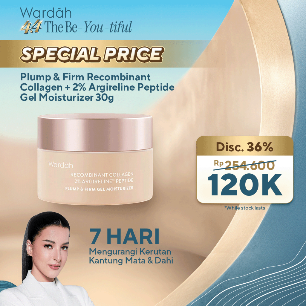 WARDAH Collagen Moisturizer - Plump & Firm Recombinant Collagen + 2% Argireline Peptide Gel Moist - 