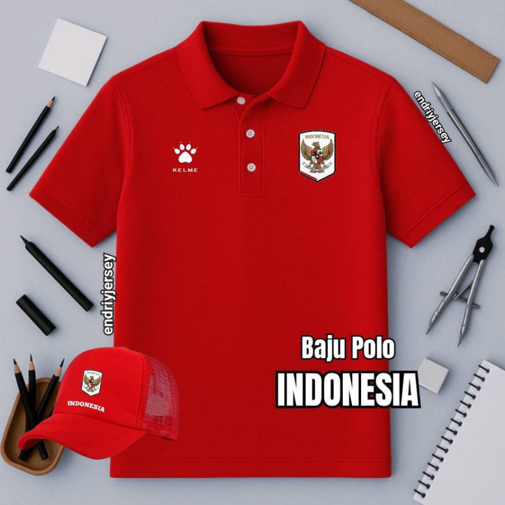 Baju polo Indonesia terbaru polo shirt timnas baju timnas