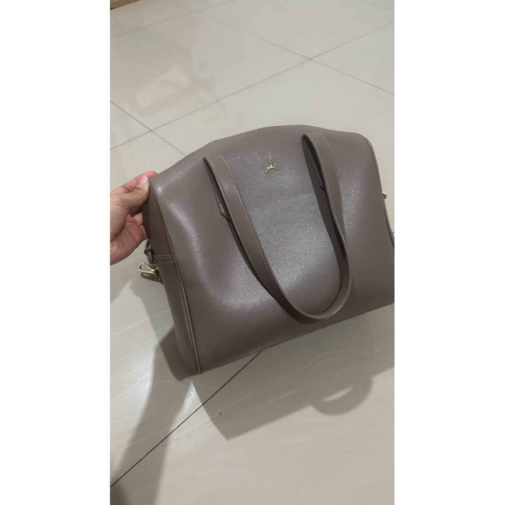 preloved povilo siena bag taupe