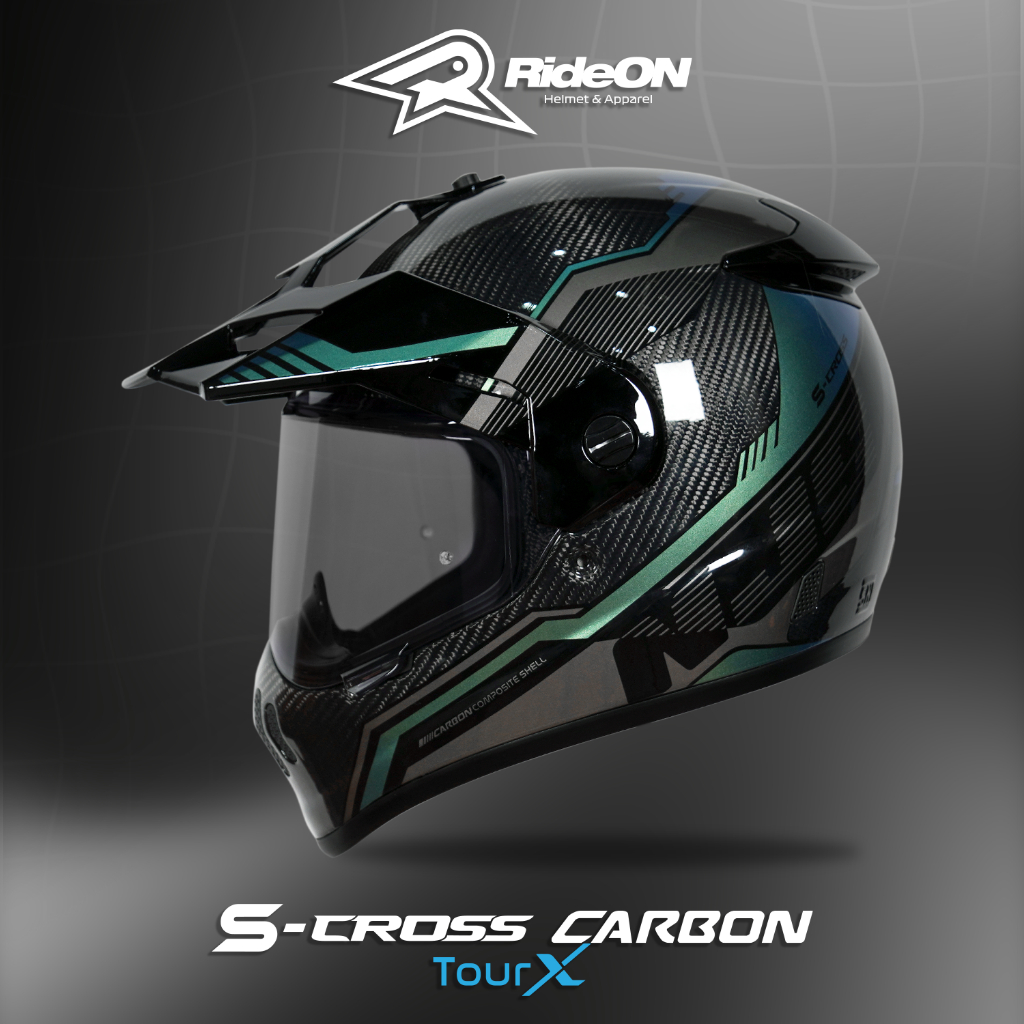 NJS S-Cross Carbon Tour X - Helm Full Face | Adventure | NJS Scross | Helm Touring | Scross | Carbon