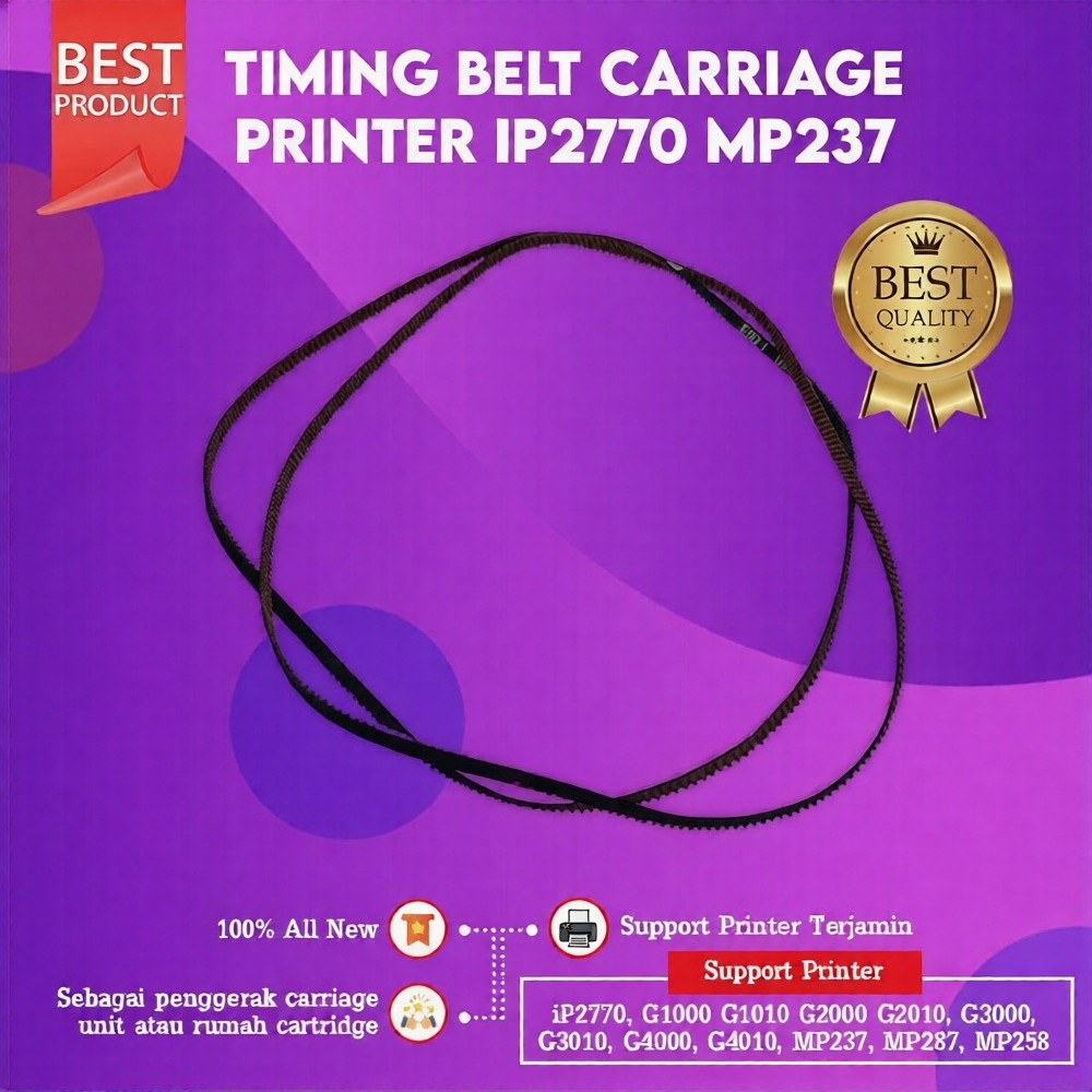 FixPrint Timing Belt Carriage Canon iP2770 MP237 MP287 MP258 G1000 G2000 G3000 G4000 New, Karet Peng