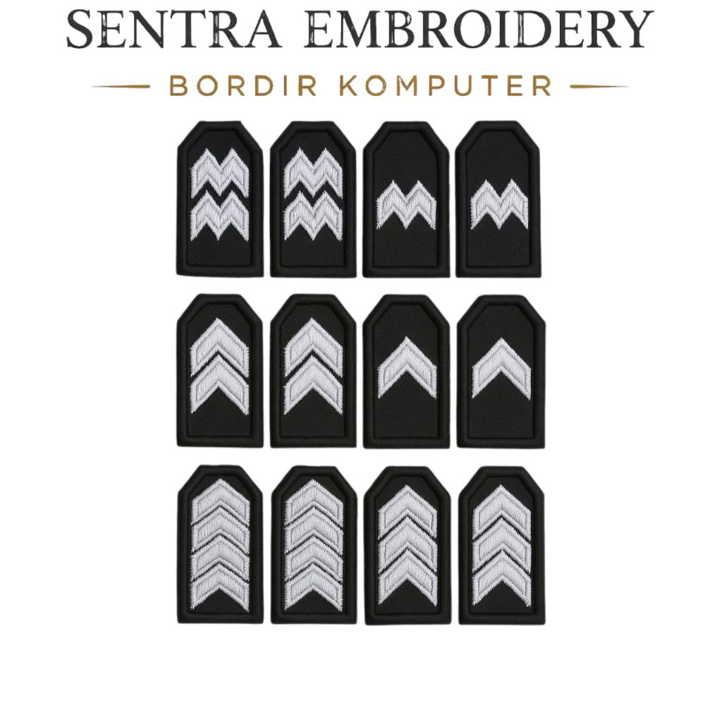 Pangkat Polri Bordir Timbul