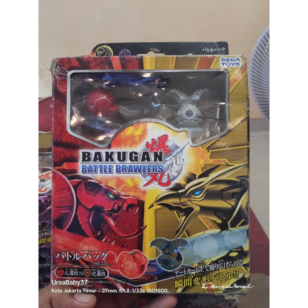 Bakugan Original Jepang Battle Pack 6pcs Pyrus vs Haos Lengkap + Kartu Rare SEGA Toys