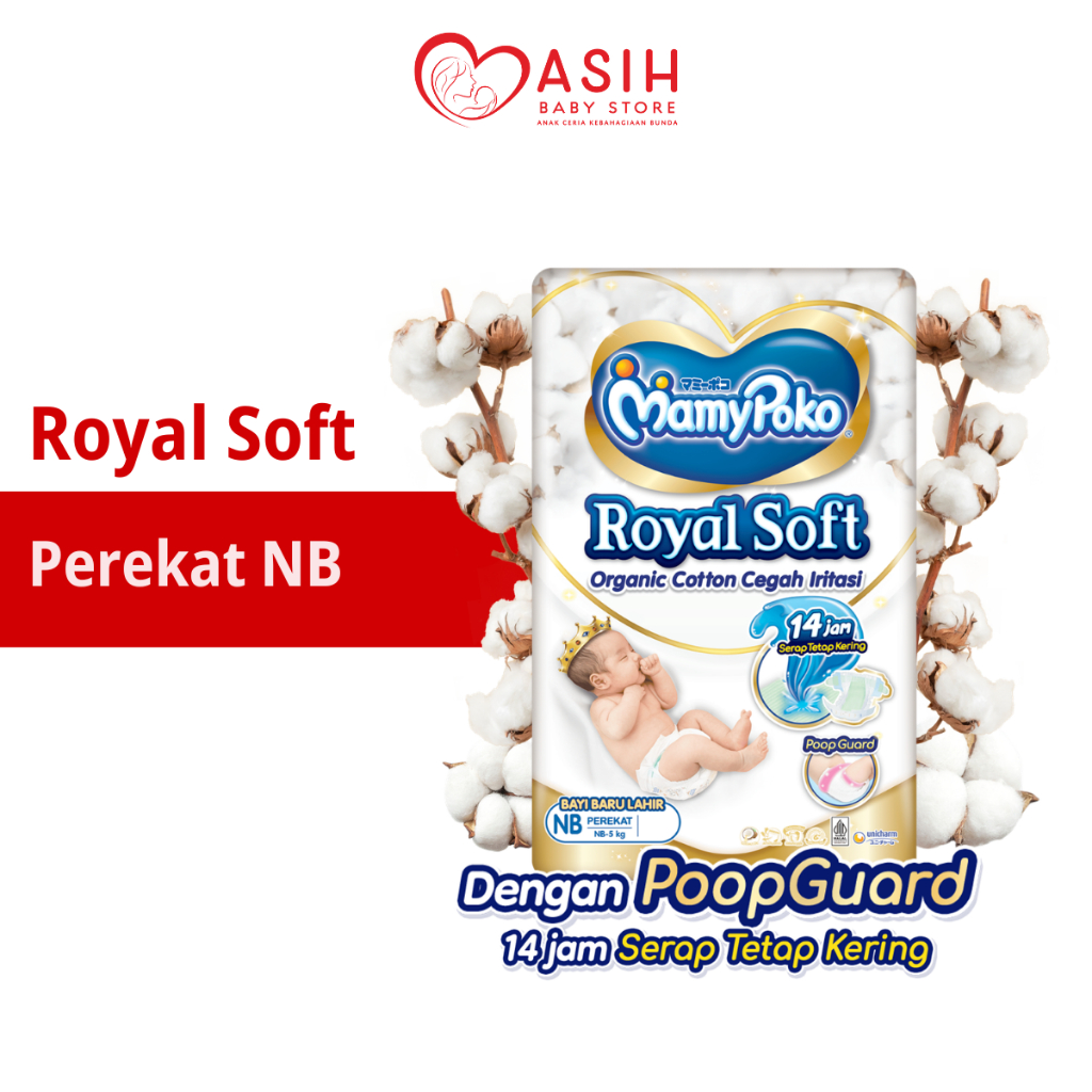 Mamypoko Tape Royal Soft | Royal Soft Newborn perekat NB14 | NB30