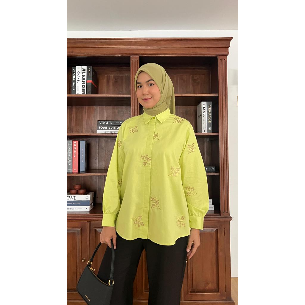 WARNA FASHION/ ATASAN / KATUN TWILL BORDIR / BAJU WANITA MUSLIM/GROSIR TANAH ABANG