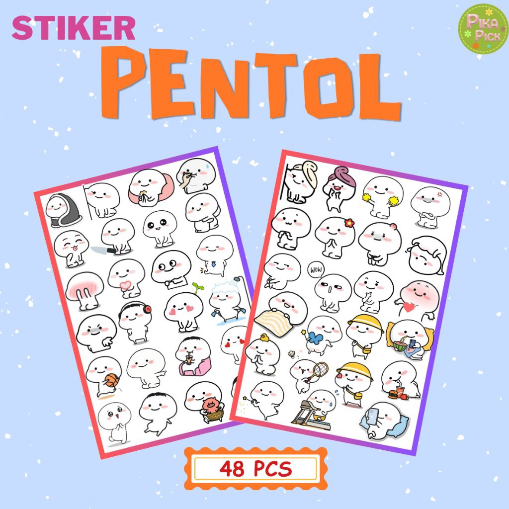 STIKER PENTOL LUCU | STIKER HELM, TUMBLR, TAB, LAPTOP, JOURNAL | STIKER TAHAN ANTI AIR