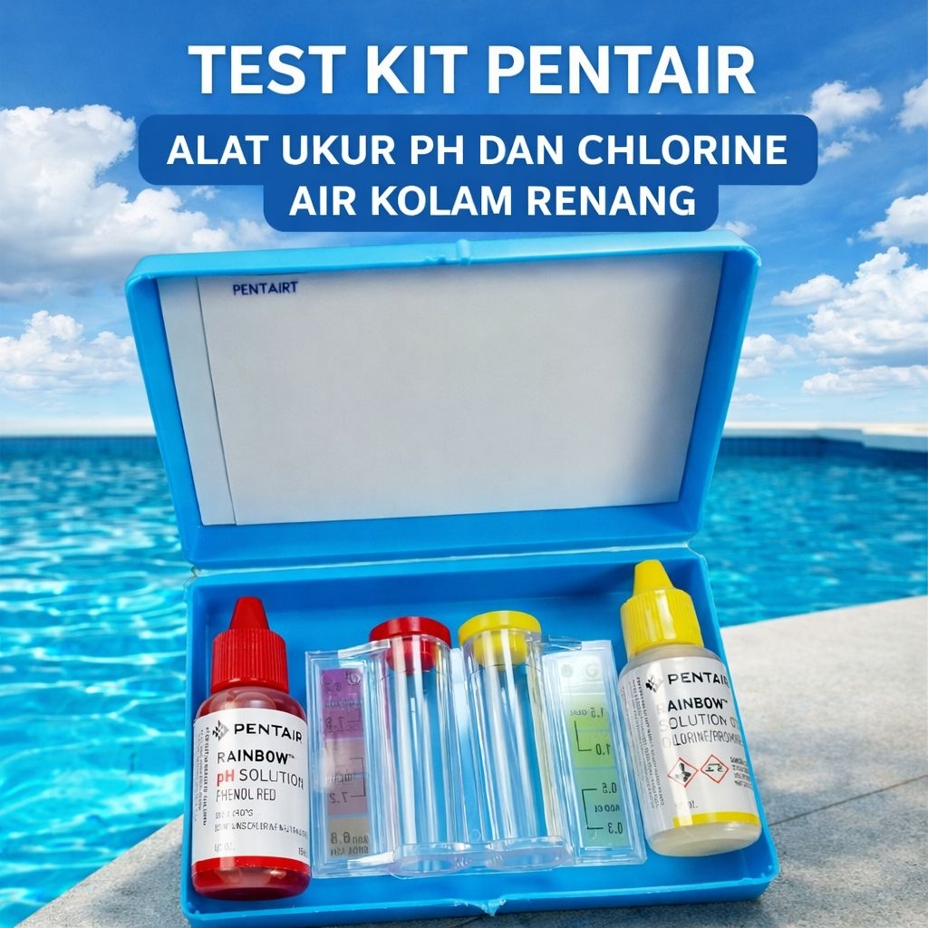 Test Kit Kolam Renang Pentair Rainbow ORIGINAL Alat Ukur PH dan CHLORINE Air Kolam Renang