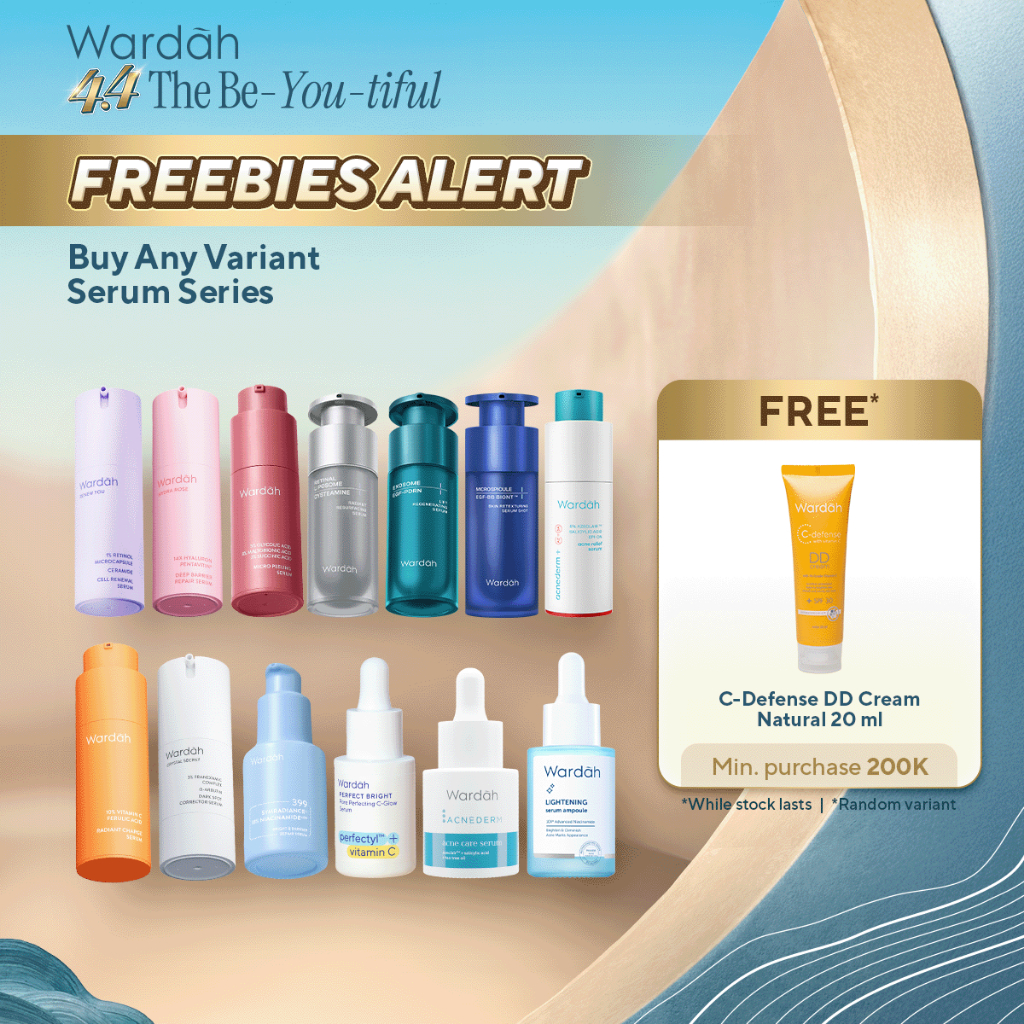 WARDAH Serum Complete Series For Every Skin Concern - Microneedle, PDRN, Retinal, Acnederm Relief, C