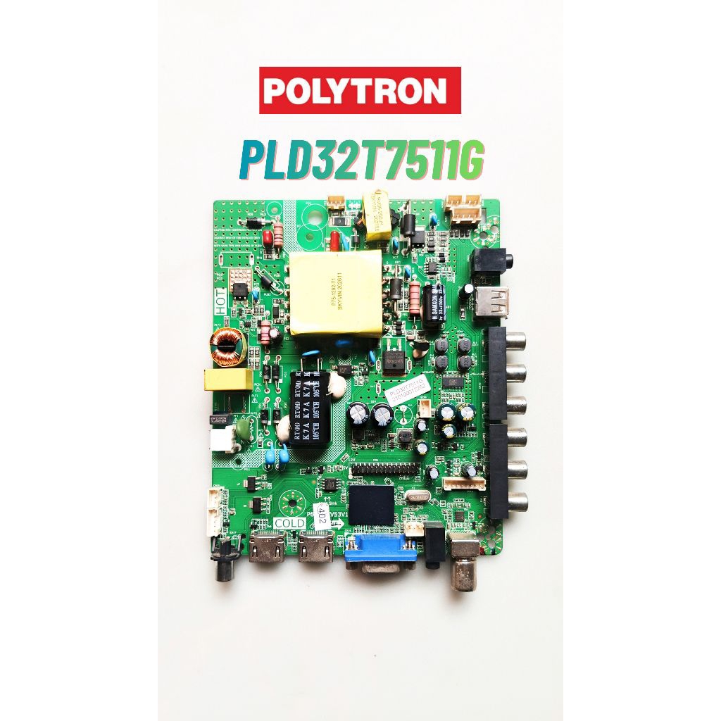 MB TV POLYTRON PLD32T7511G/MAINBOARD TV LED POLYTRON PLD32T7511G