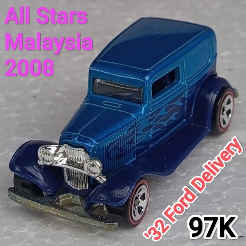 Hot Wheels 32 Ford Delivery Biru ban Redline Loose