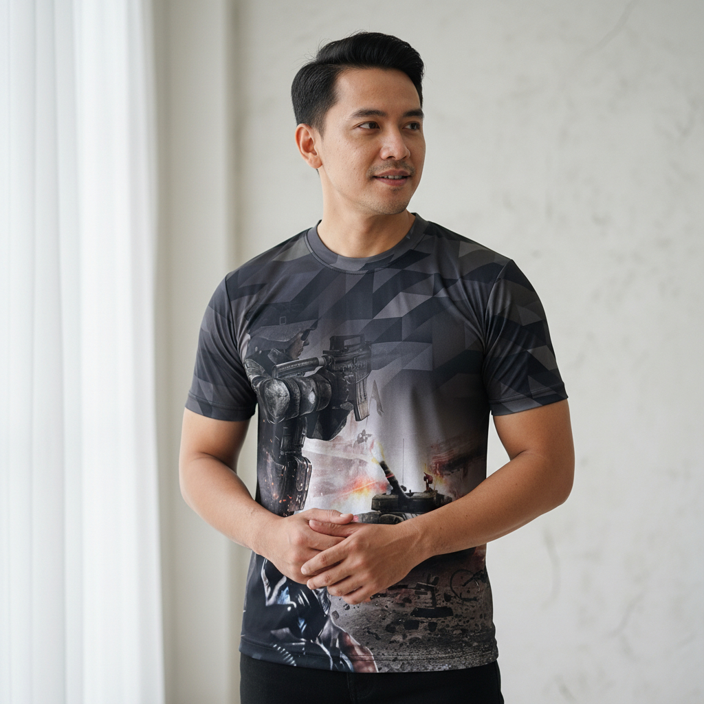 Kaos Jersey Tactical Pria T-Shirt Dri-Fit "Hex Warfare" Cocok Untuk Brimob Polisi TNI Terbaru