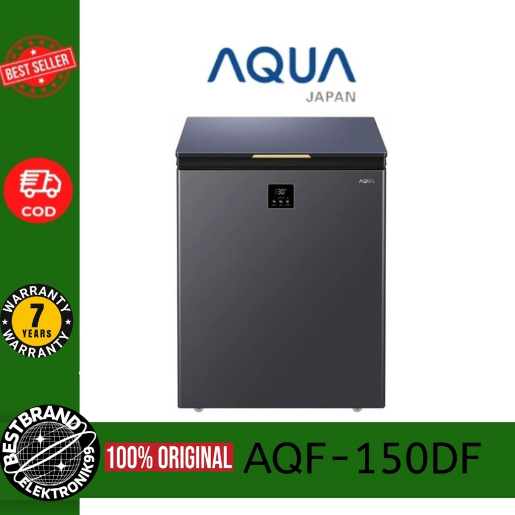AQUA AQF-150DF CHEST FREEZER DEO FRESH SMART CONTROL GOLD CHAIN 150LT AQF150DF AQF 150DF AQF150